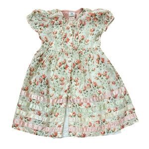 Cornelloki by April Cornell Vintage Floral Dress Toddle Size 2 Cottagecore